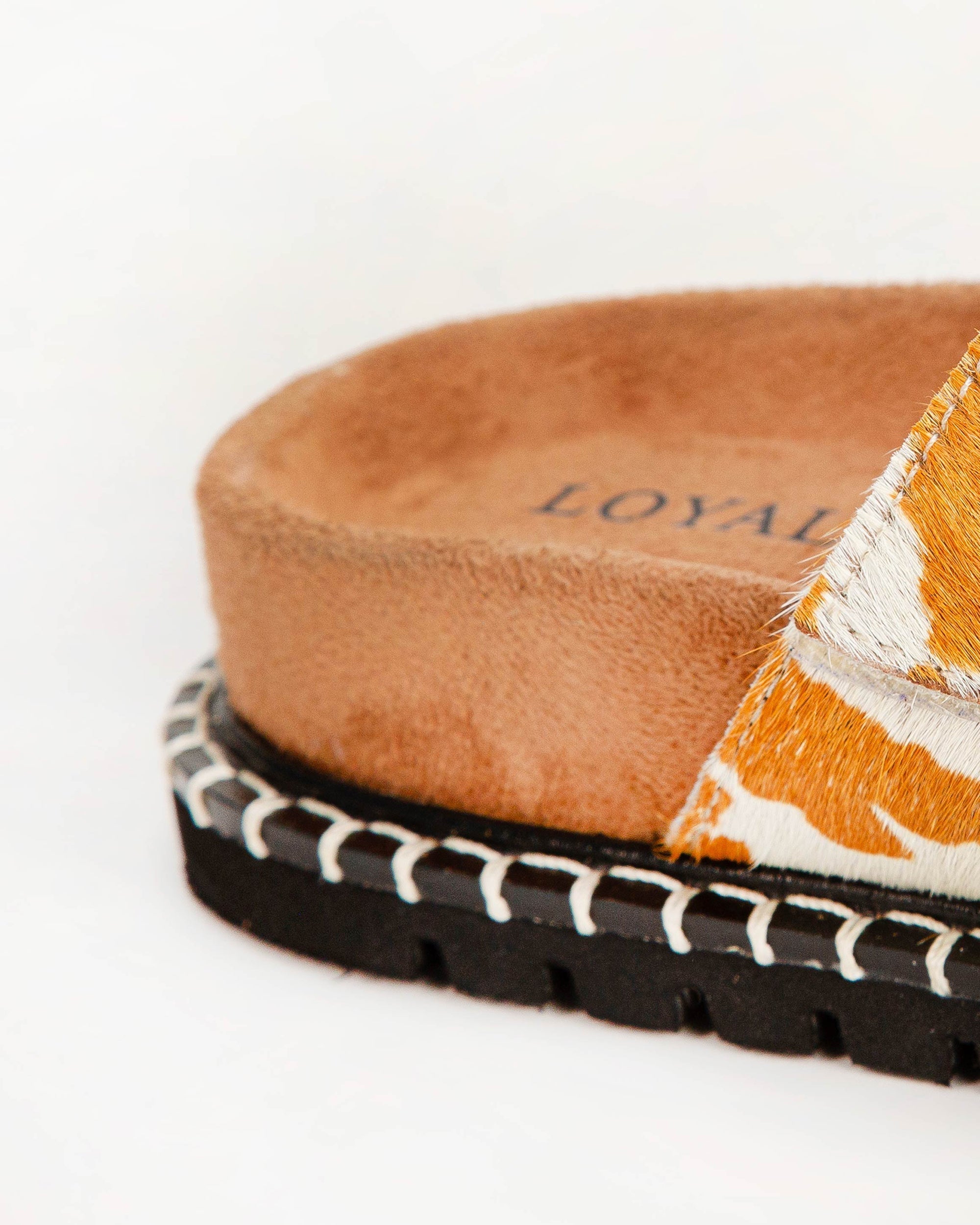 Deen Canyon Sandals - Brown And White Cowhide