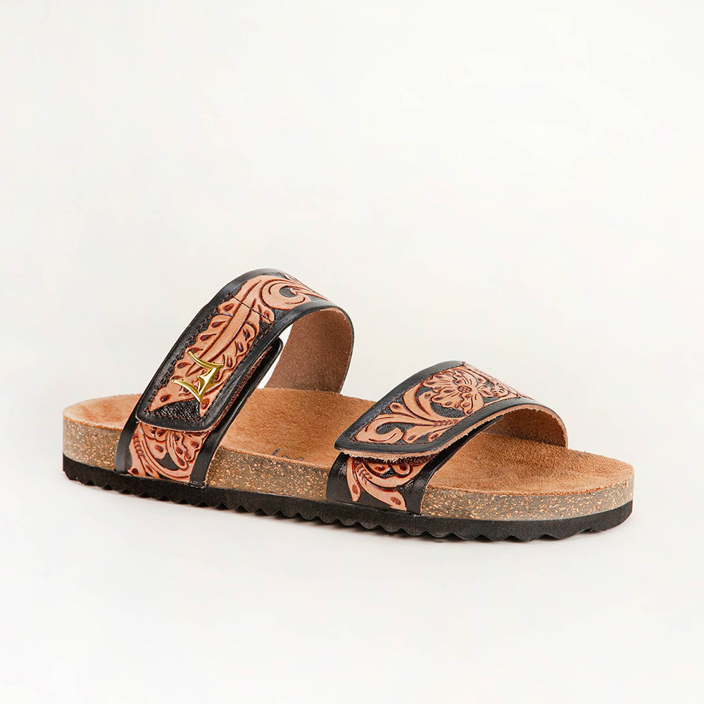 Deen Canyon Sandals - Handtooled Leather