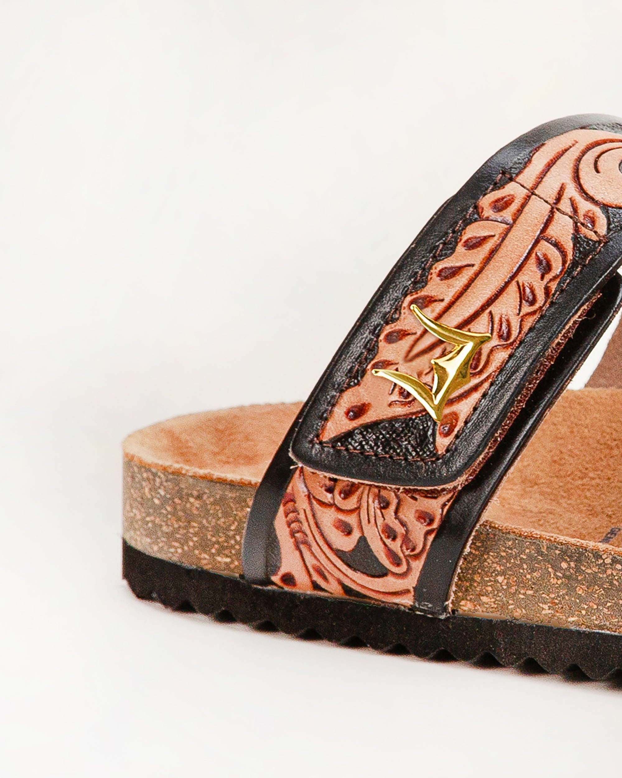 Deen Canyon Sandals - Handtooled Leather