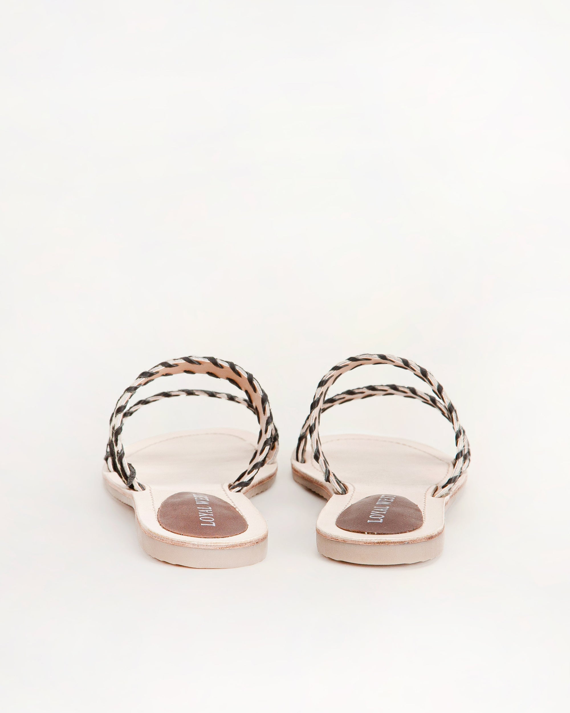 Mesa Wanderer Sandals - Black And White Cowhide
