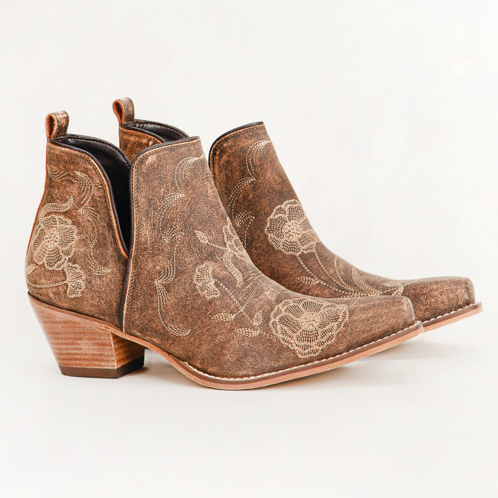South West Booties Brown Calfskin