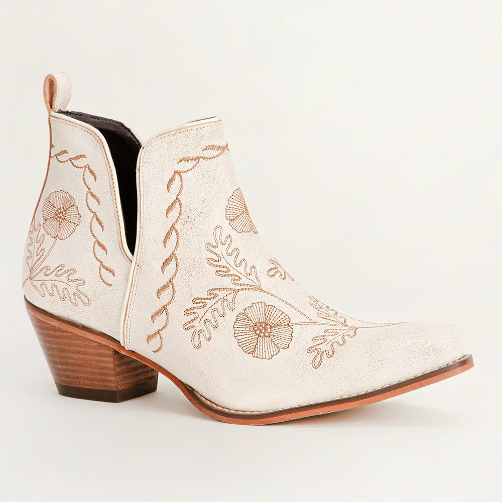 South West Booties White Calfskin