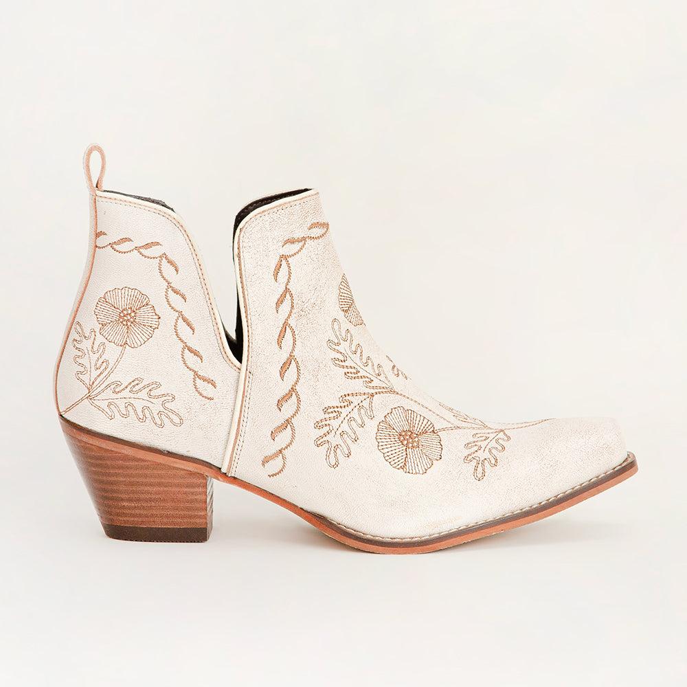 South West Booties White Calfskin