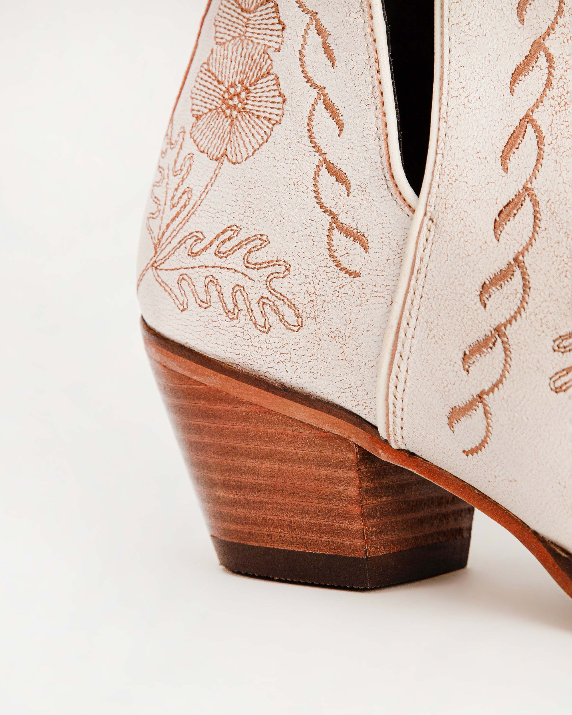 South West Booties White Calfskin