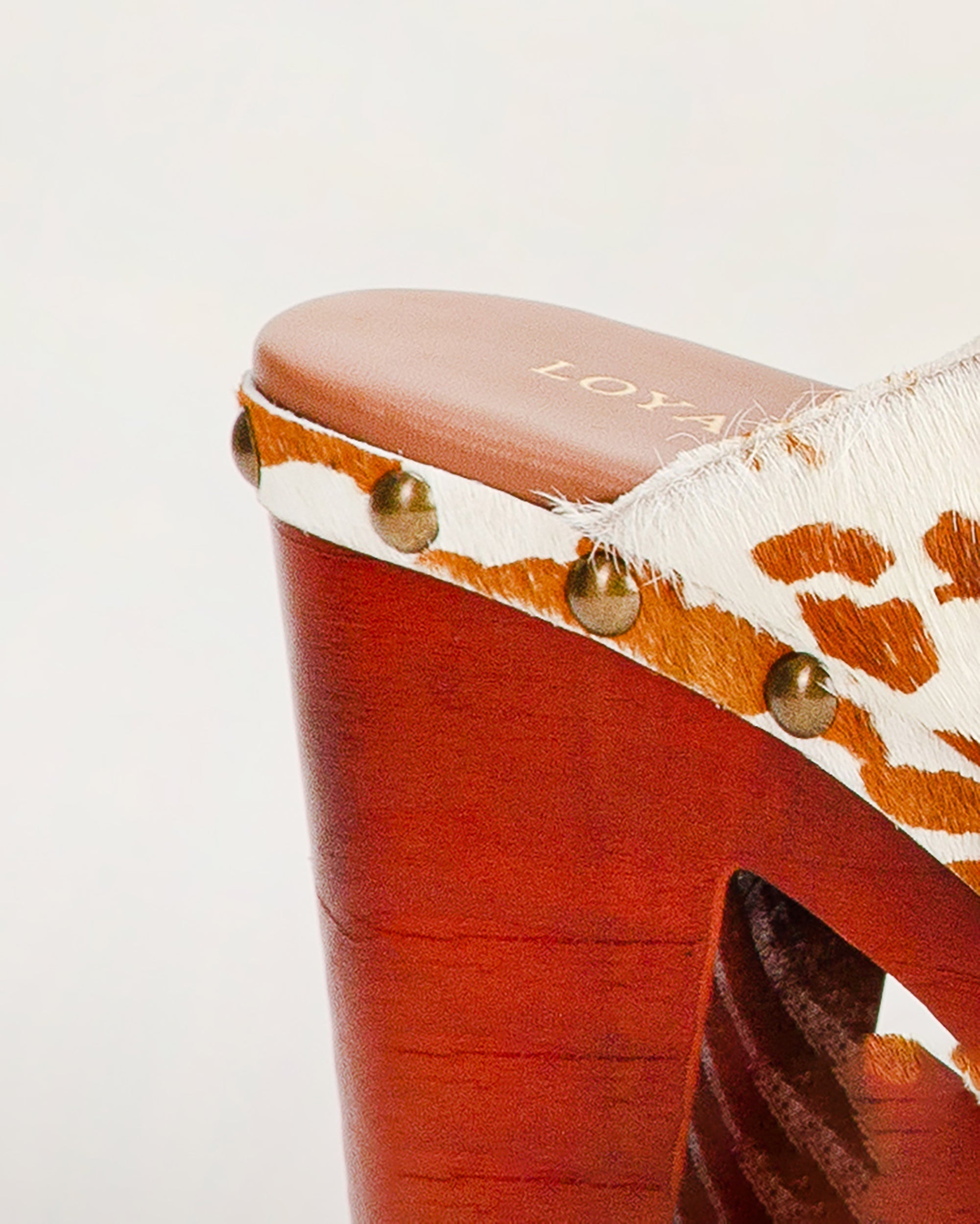 Carlotta Trail Clogs Brown And White Cowhide