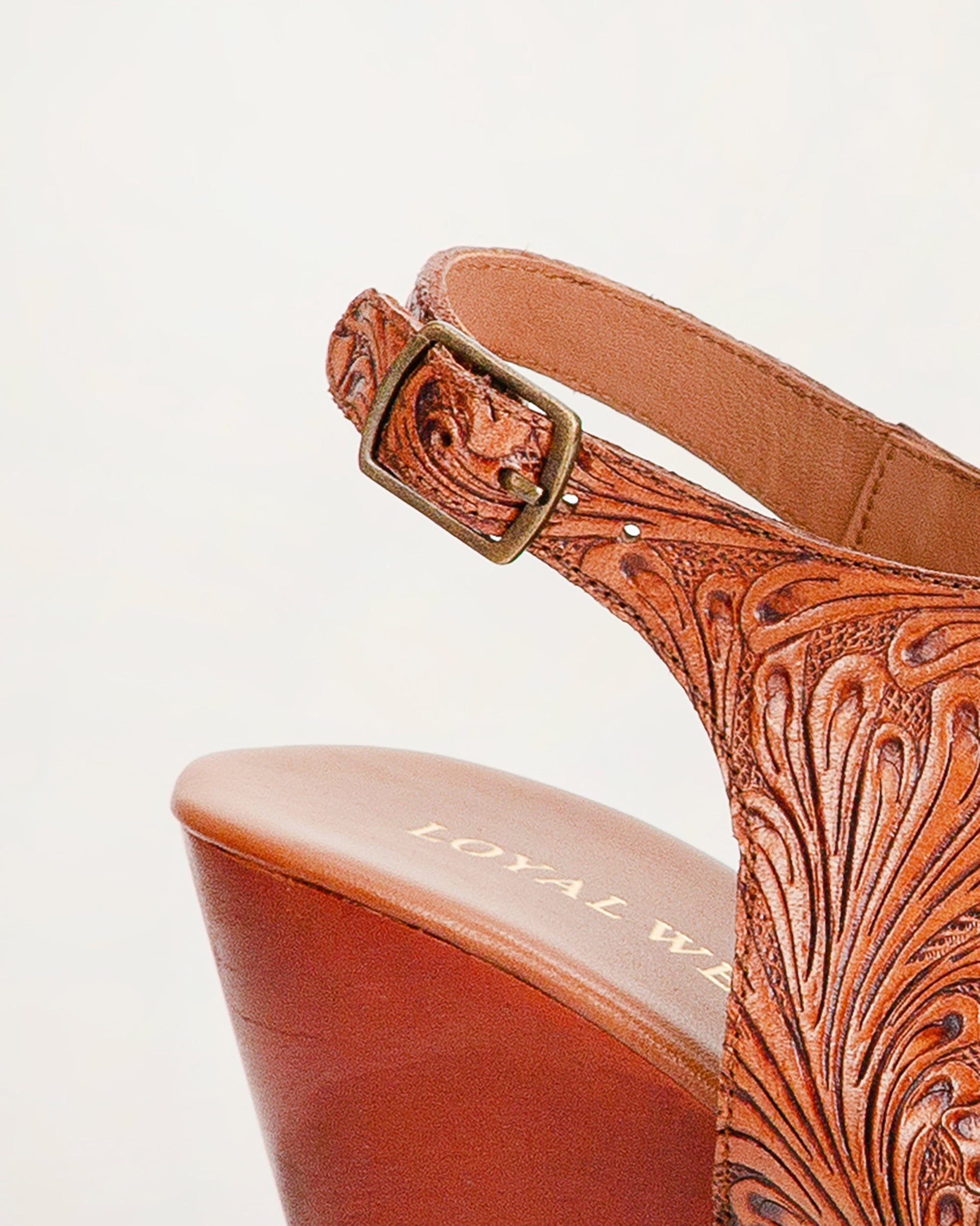 Amelia Sandals Handtooled Leather