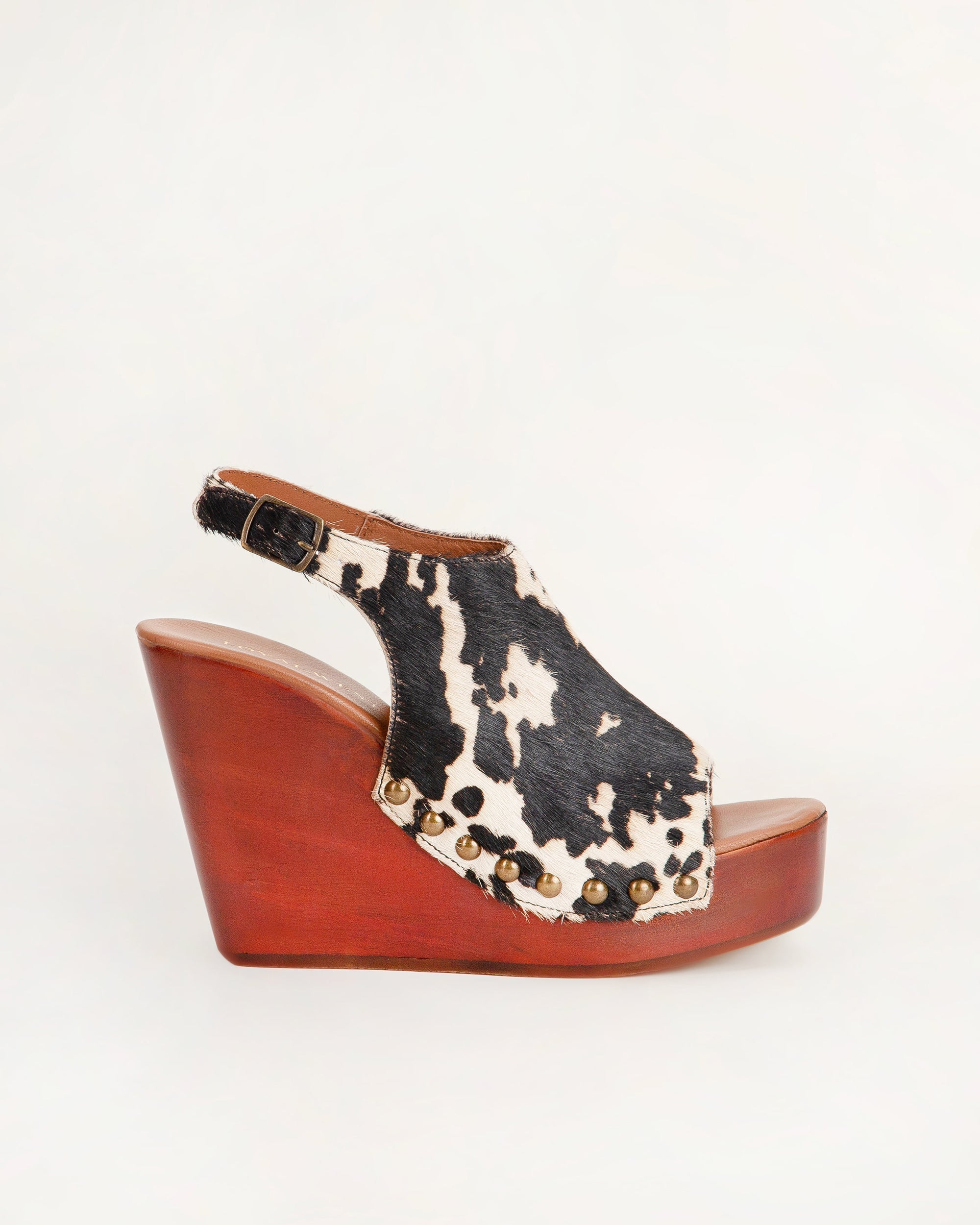 Amelia Sandals Black And White Cowhide