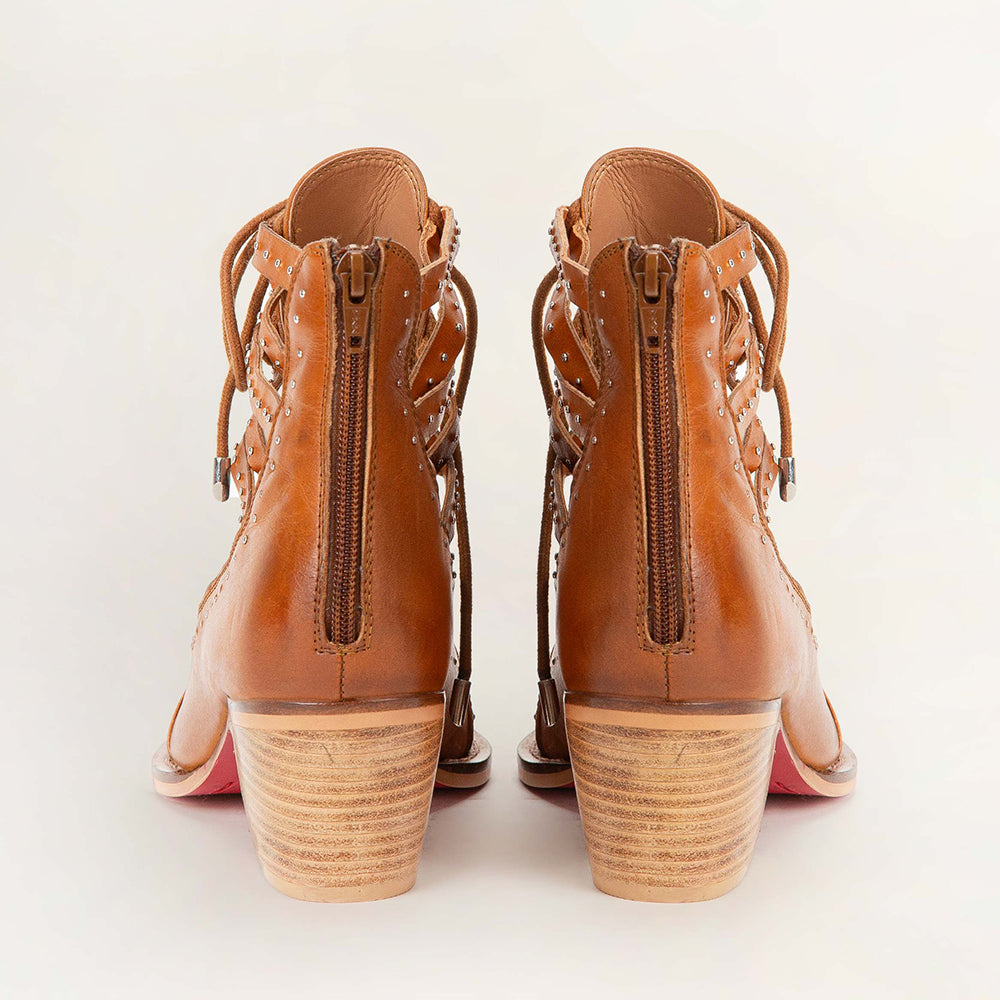 Lace Up Booties In Calfskin