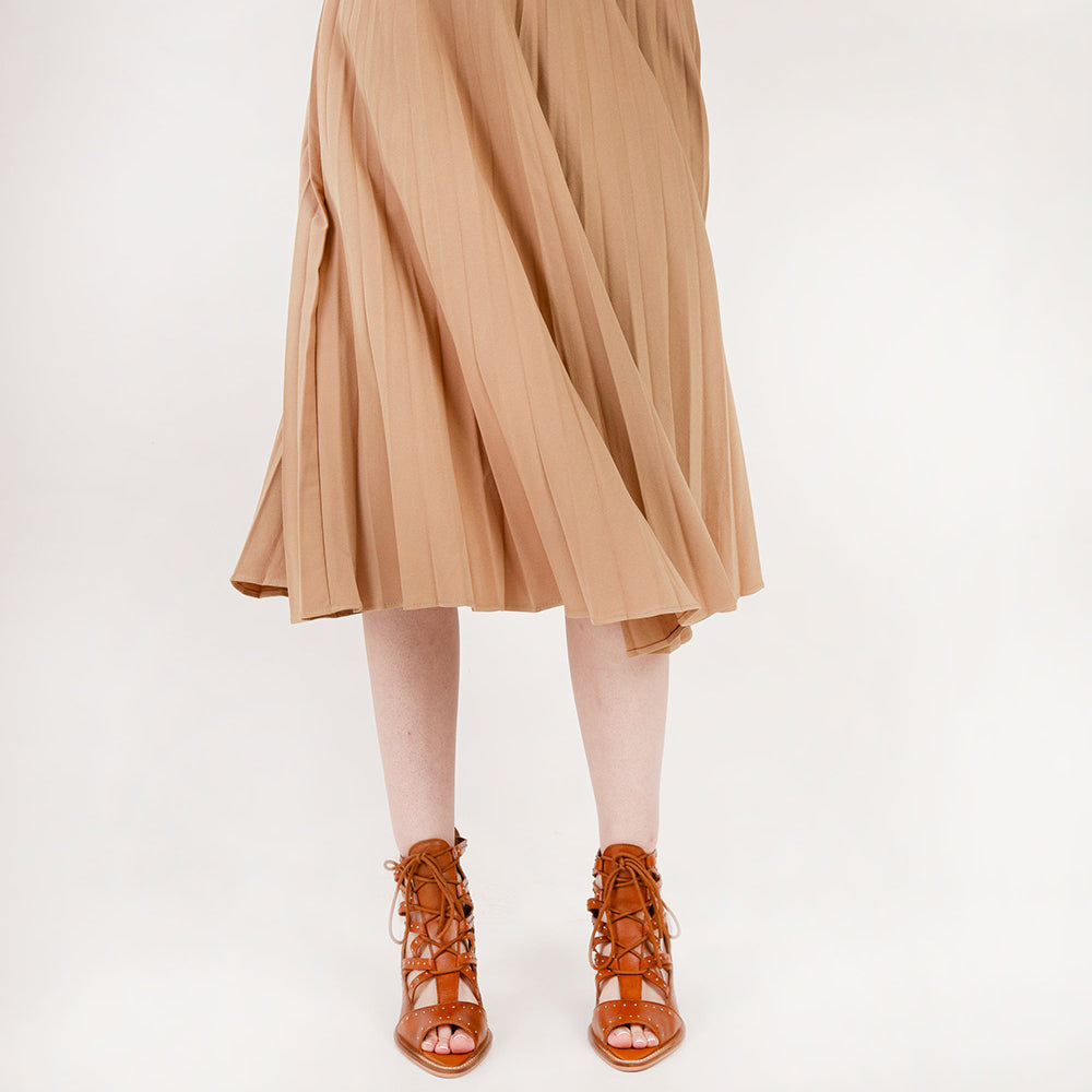 Lace Up Booties In Calfskin