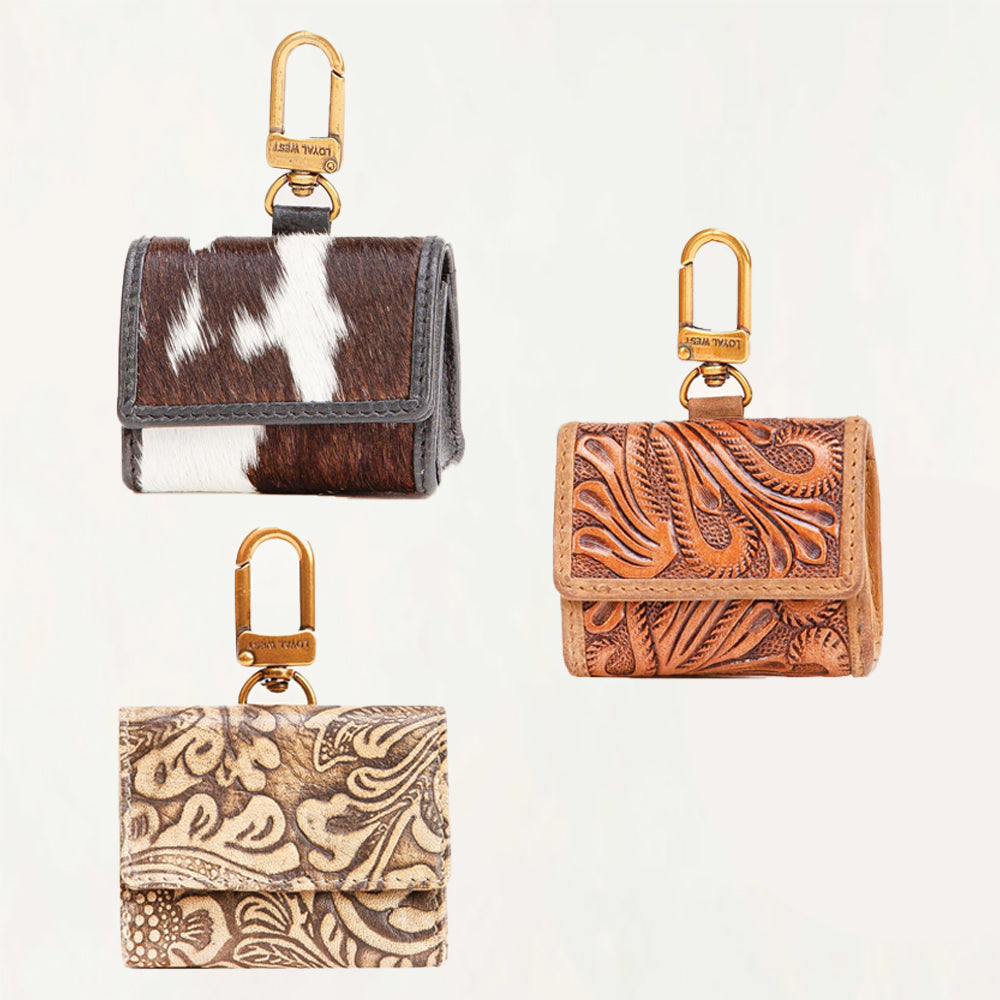 Gloriana Clip On Bag Charm Handtooled