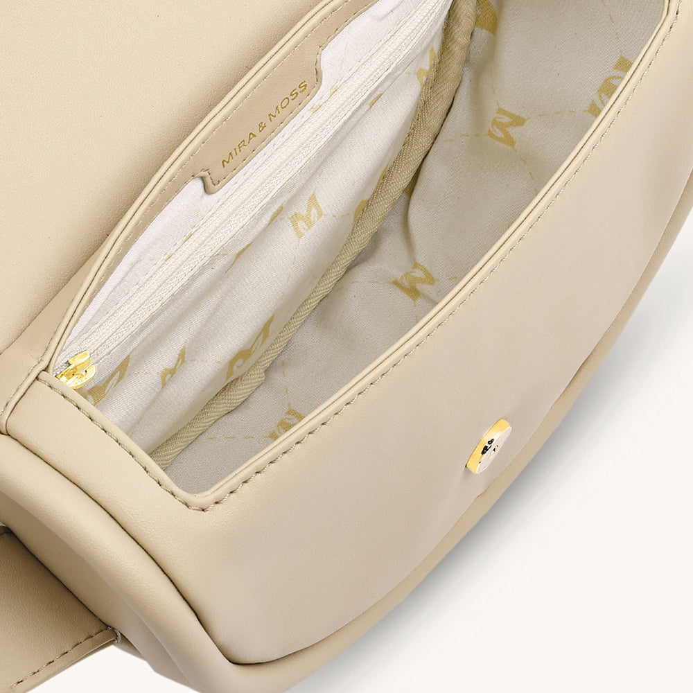 Mira & Moss Sophia Shoulder Bag - Light Taupe