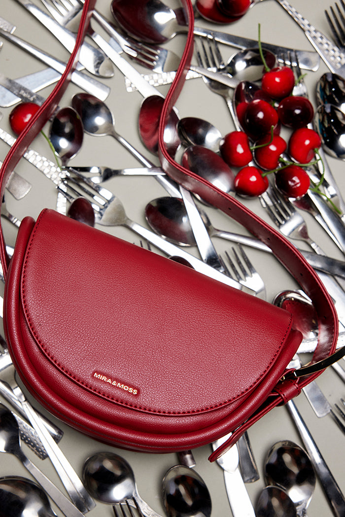 Mira & Moss Sophia Shoulder Bag - Garnet Red