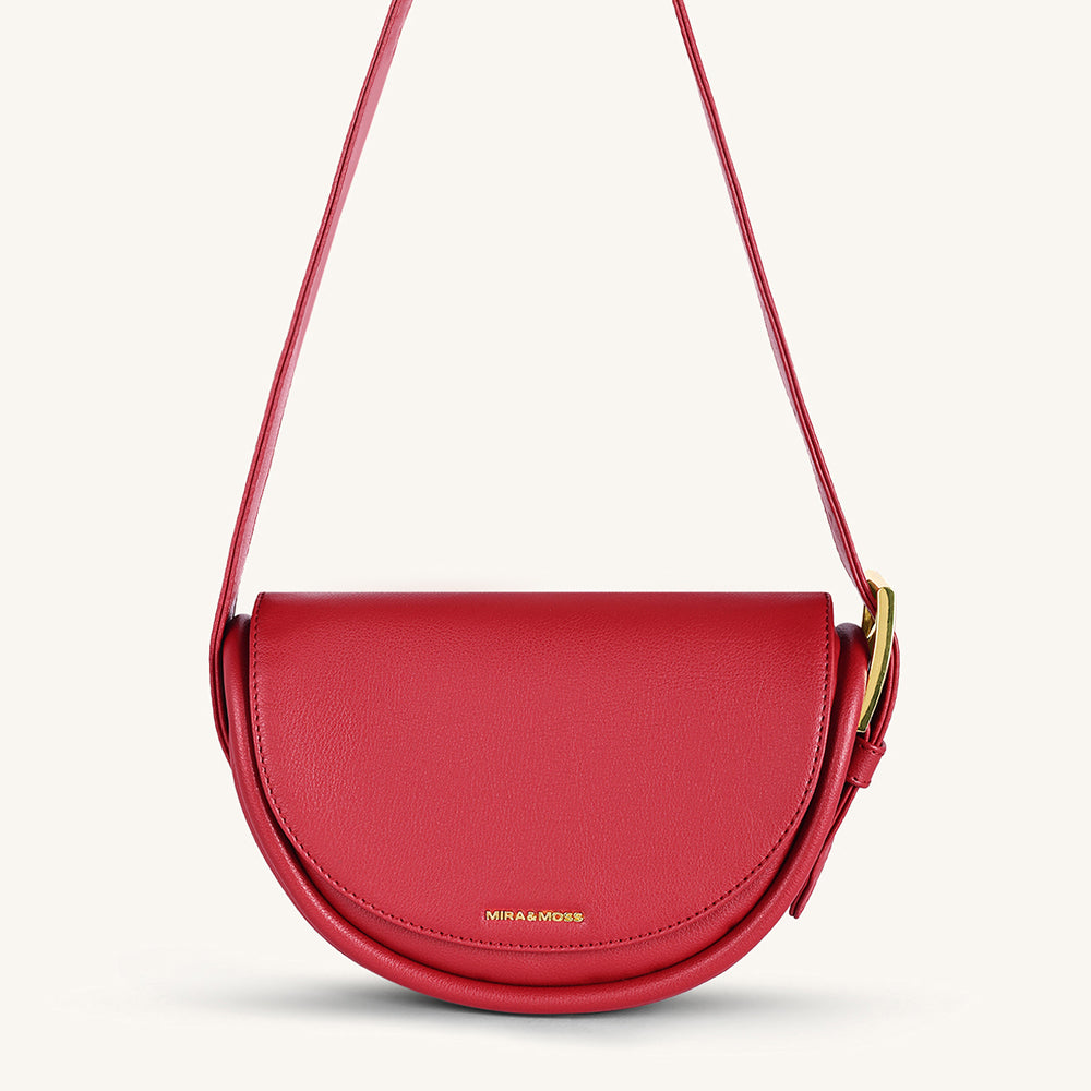 Mira & Moss Sophia Shoulder Bag - Garnet Red