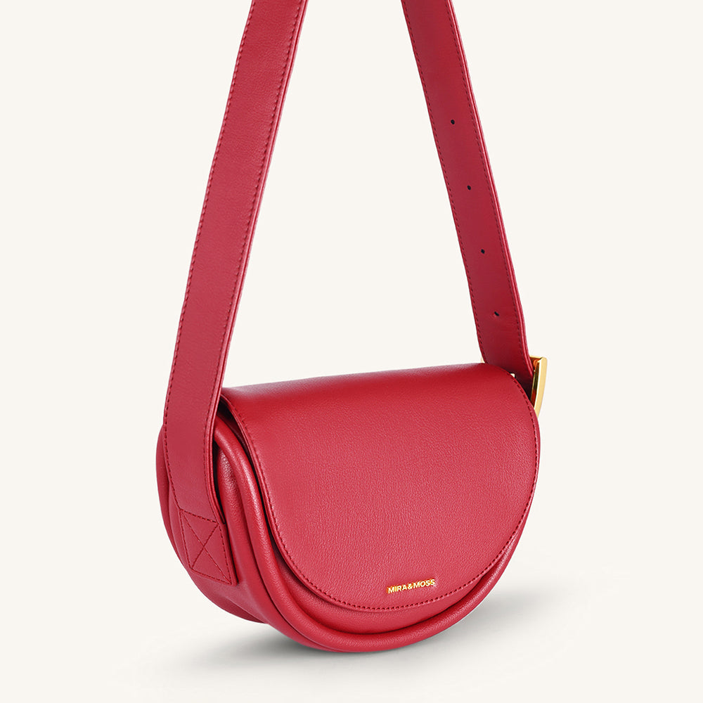 Mira & Moss Sophia Shoulder Bag - Garnet Red