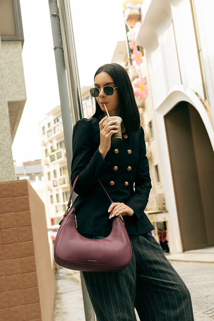 Mira & Moss Ava Shoulder Bag - Plum