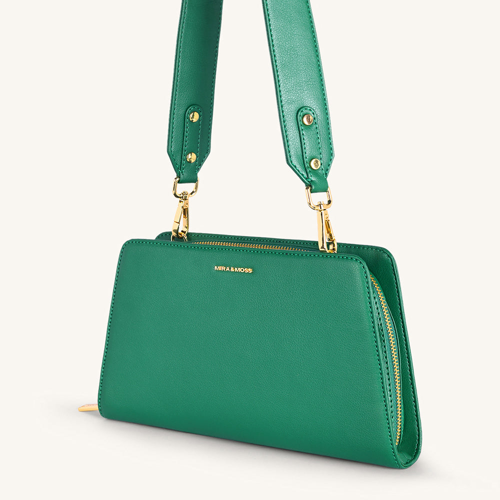 Mira & Moss Solenne Shoulder Bag - Malachite Green