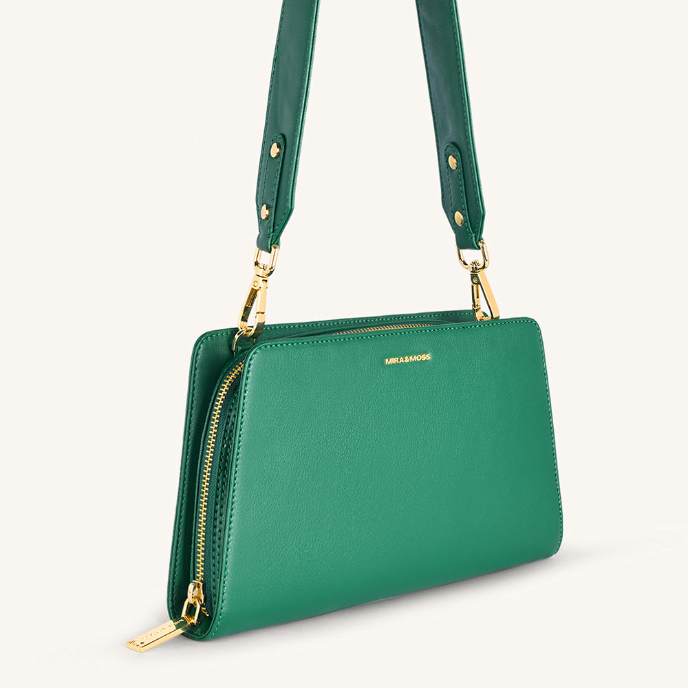 Mira & Moss Solenne Shoulder Bag - Malachite Green