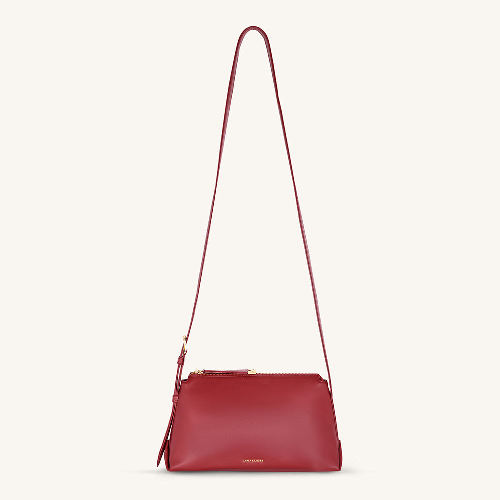 Mira & Moss Audrey Crossbody Bag - Garnet Red