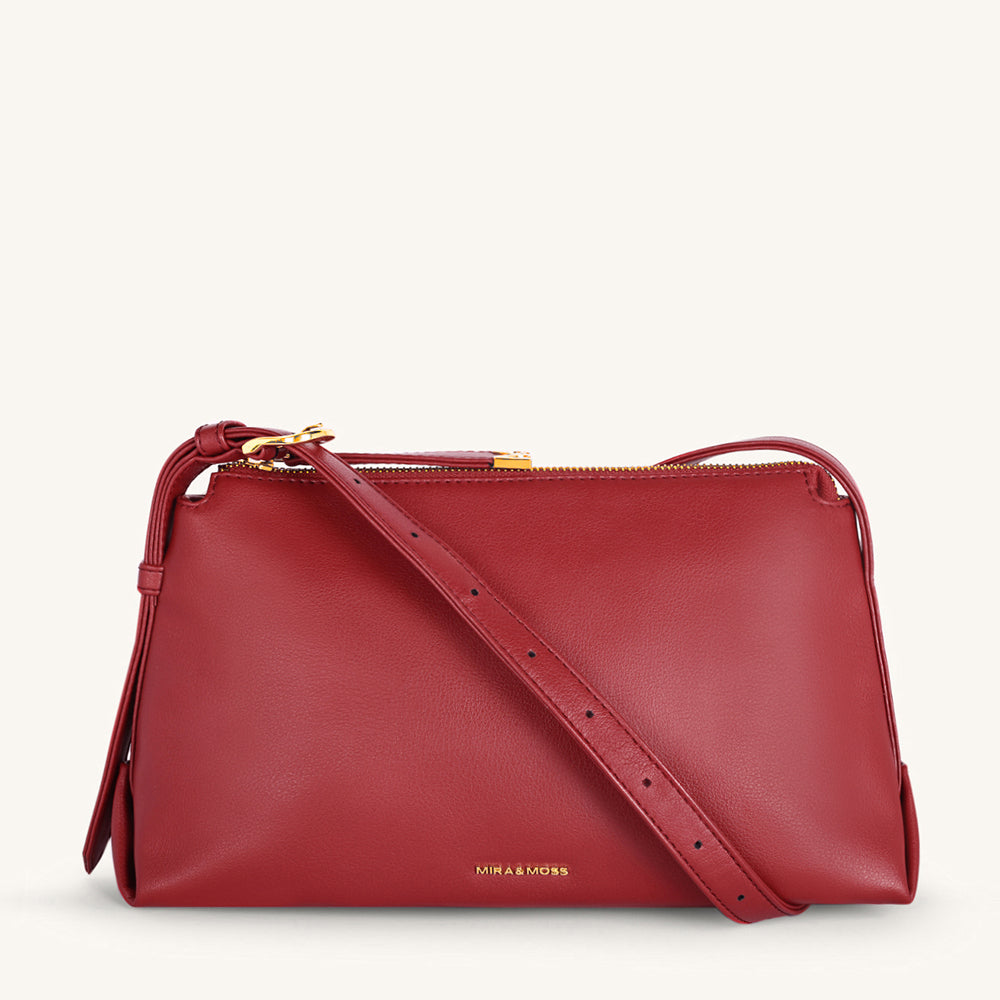 Mira & Moss Audrey Crossbody Bag - Garnet Red