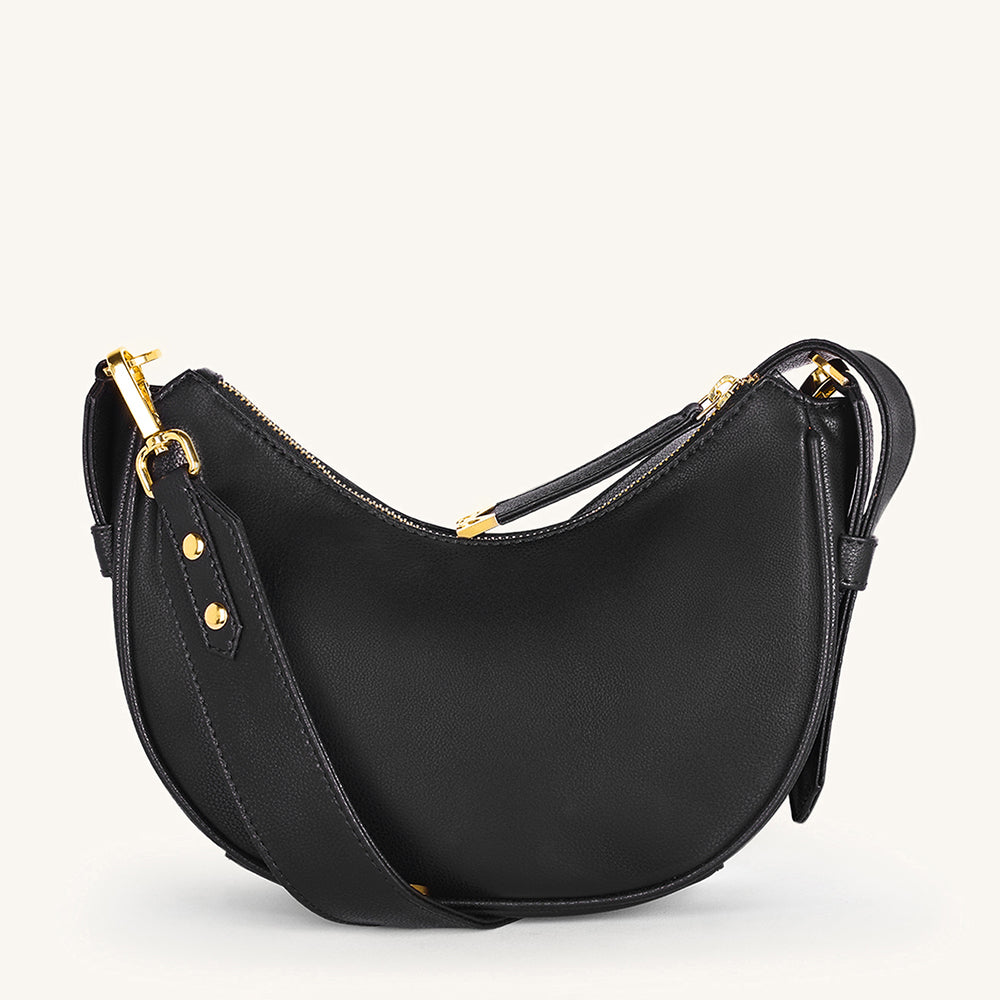 Mira & Moss Sabine Crescent Crossbody Bag - Black