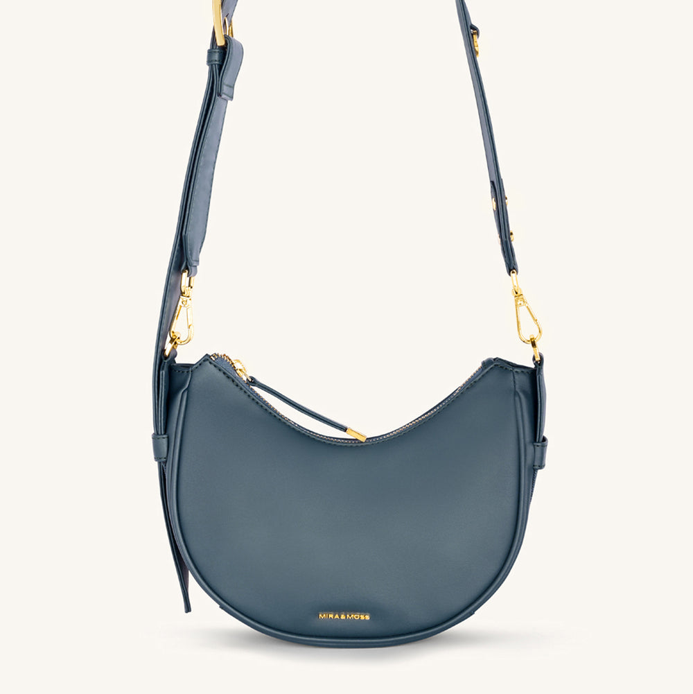 Mira & Moss Sabine Crescent Crossbody Bag - Pine Teal