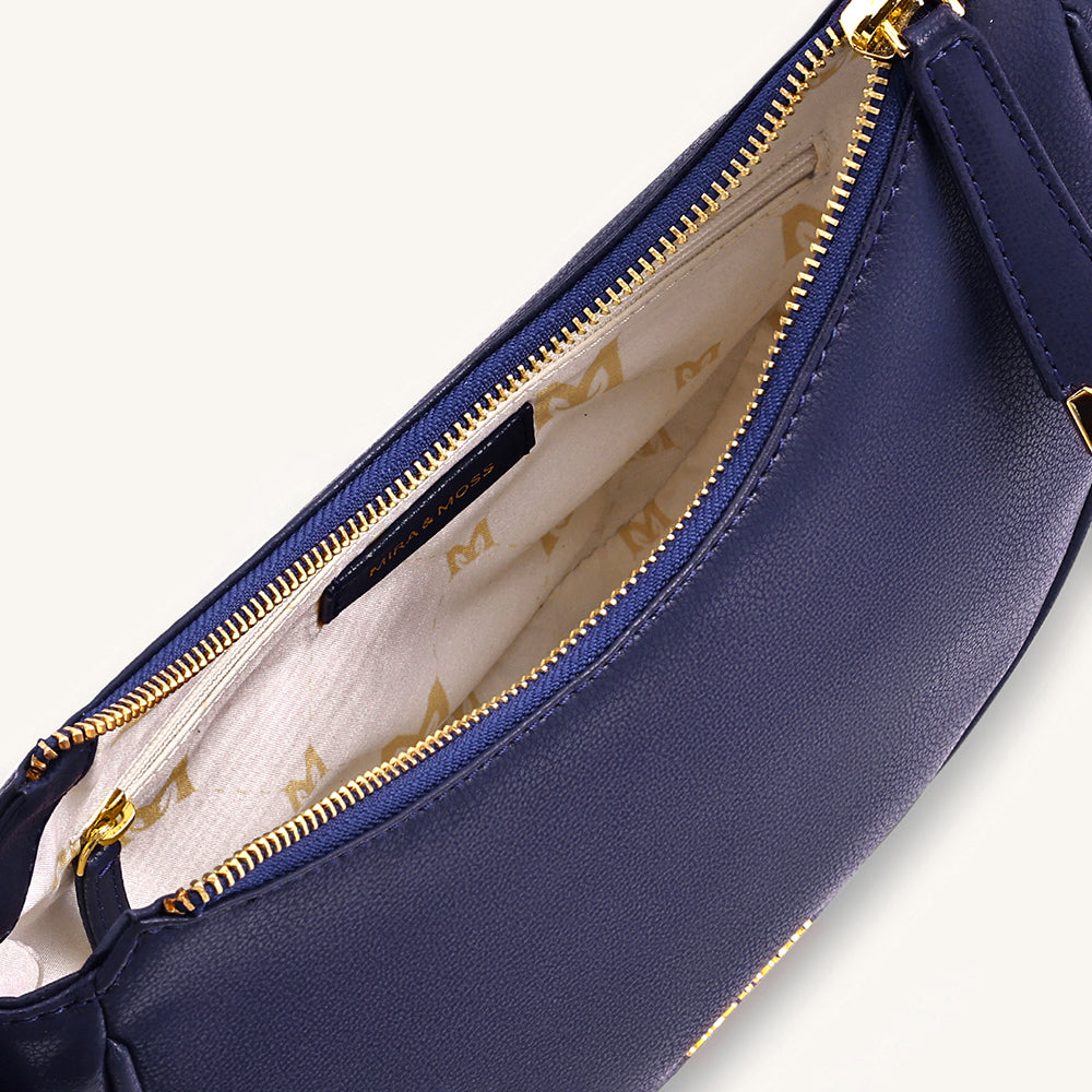 Mira & Moss Sabine Crescent Crossbody Bag - Future Dusk