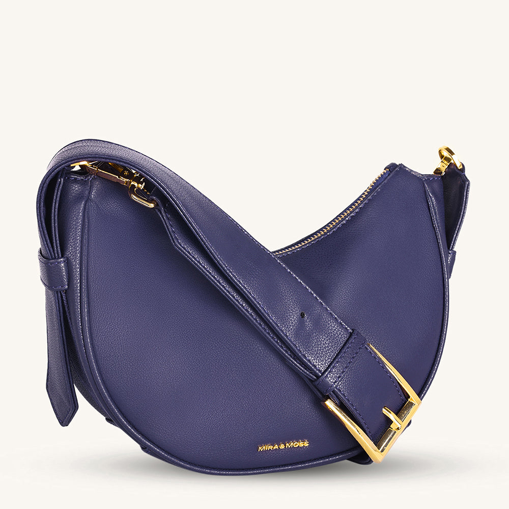 Mira & Moss Sabine Crescent Crossbody Bag - Future Dusk
