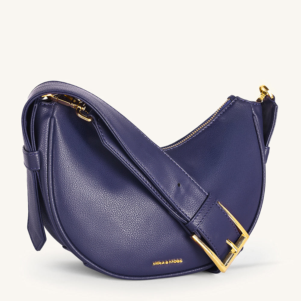 Mira & Moss Sabine Crescent Crossbody Bag - Future Dusk