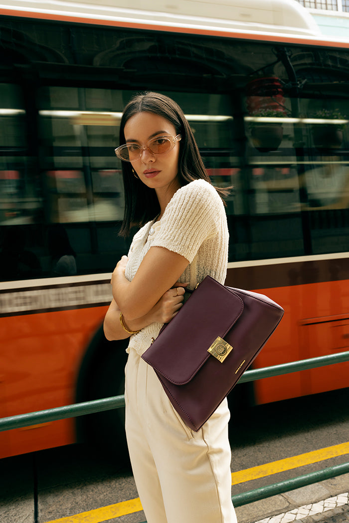 Mira & Moss Beverly Crossbody Bag - Plum