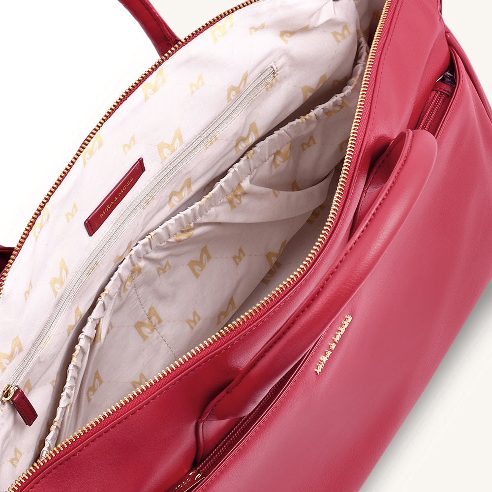Mira & Moss Athena Duffel - Garnet Red