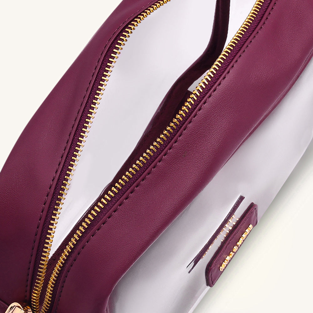 Mira & Moss Cleo Clear Bag - Plum