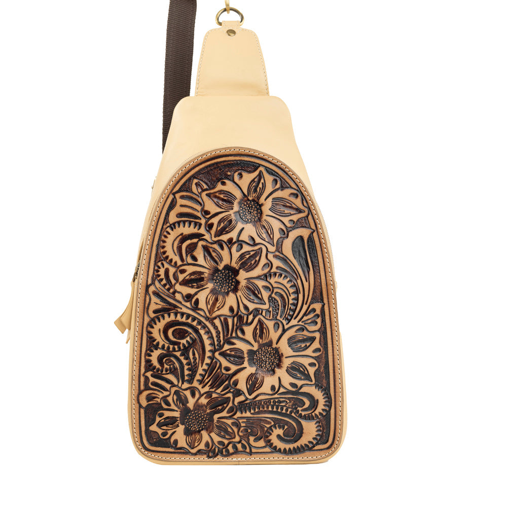 Glorietta Sling Bag In Light Camel