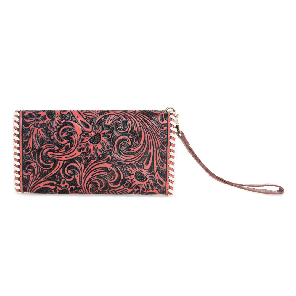 Desert Roses Wallet in Crimson