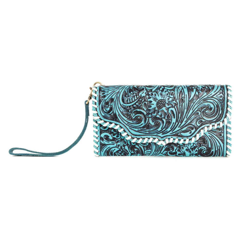Desert Roses Wallet In Turquoise
