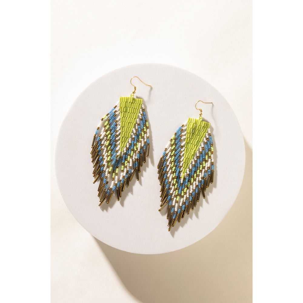 Heritage Feather Beaded Earrings