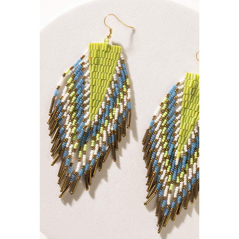 Heritage Feather Beaded Earrings