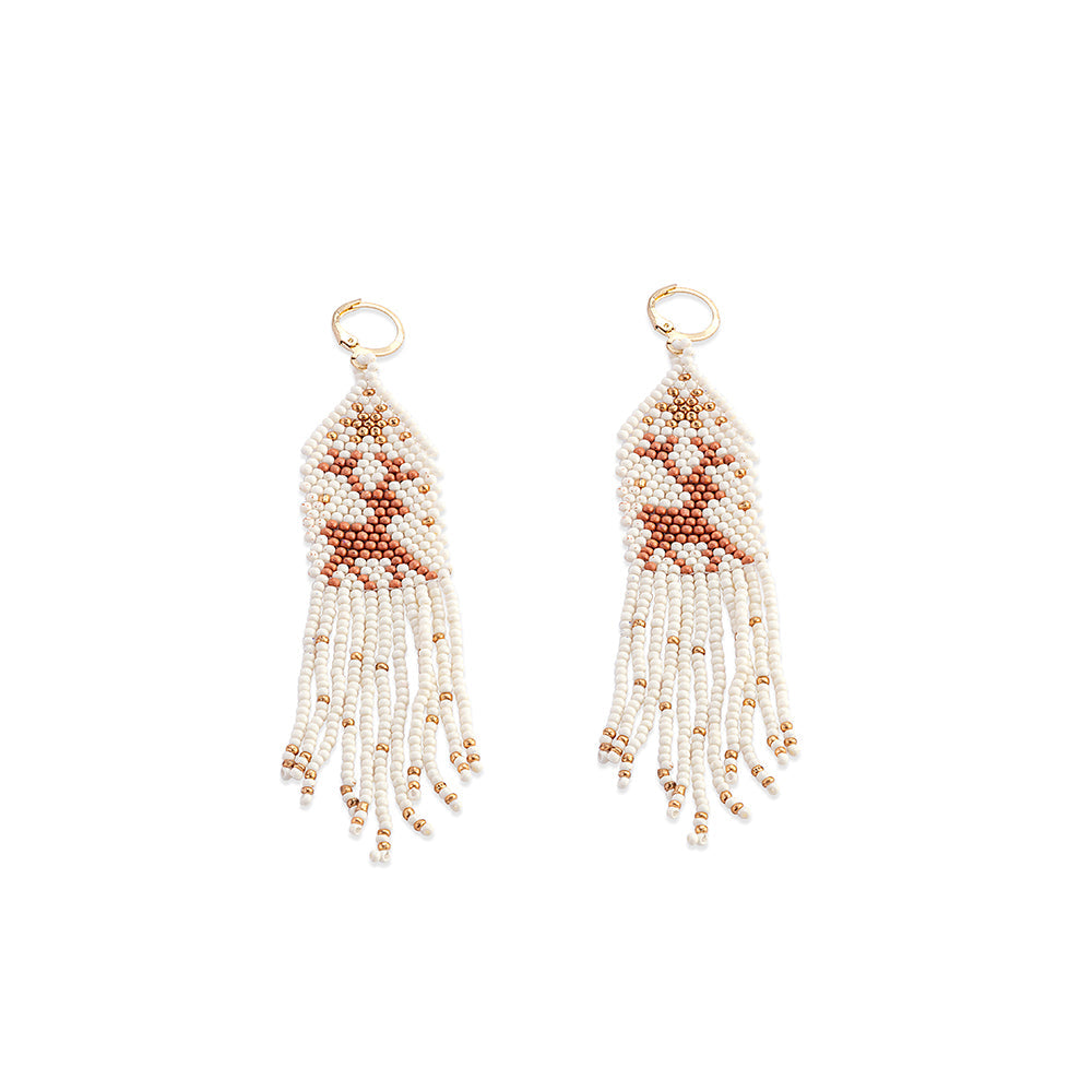 Carefree Caribou Beaded Earrings
