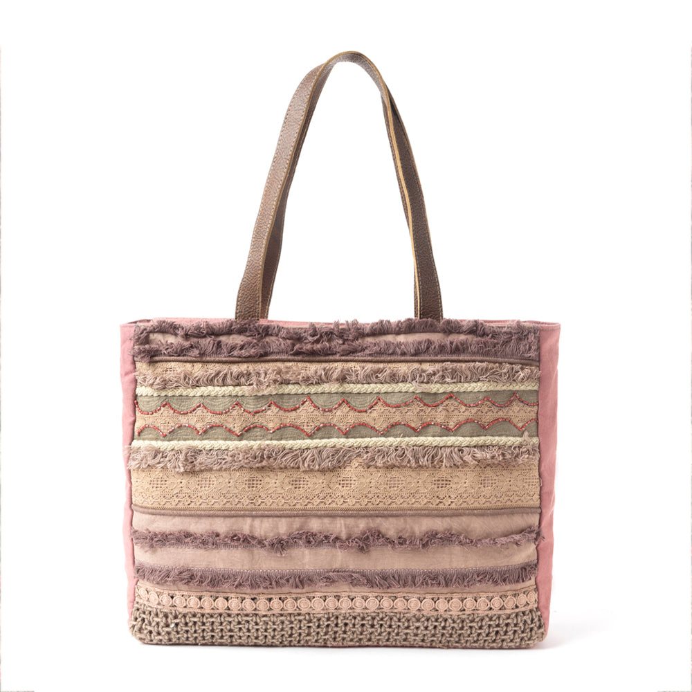 Desert Lace & Fringe Weekender Bag