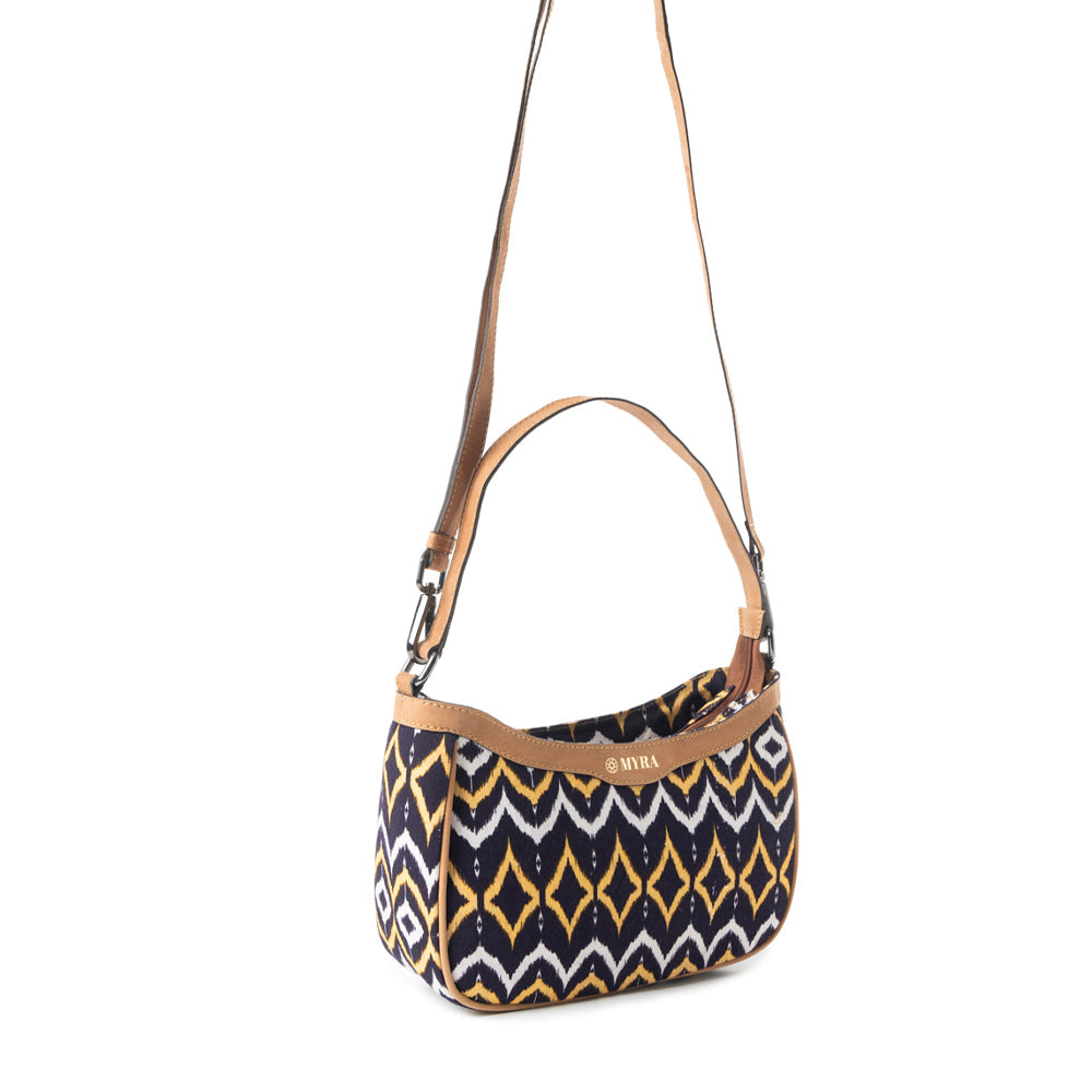 Harvest Chevron Crossbody Bag In Purple