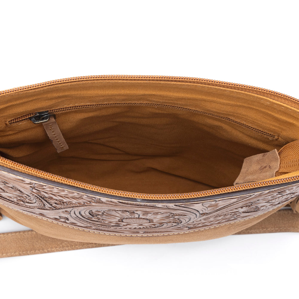 Western Meadows Crossbody Bag In Dark Brown