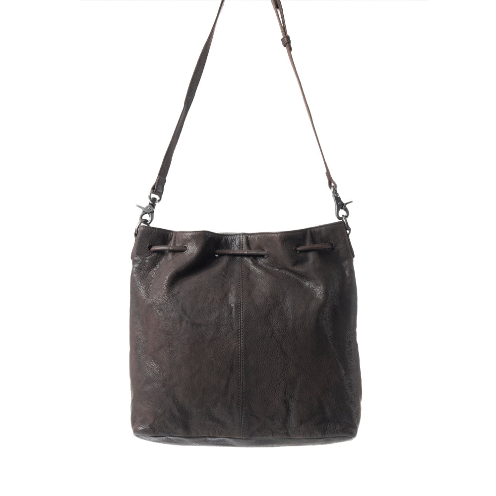 Mika Saddle Bucket Bag In Black