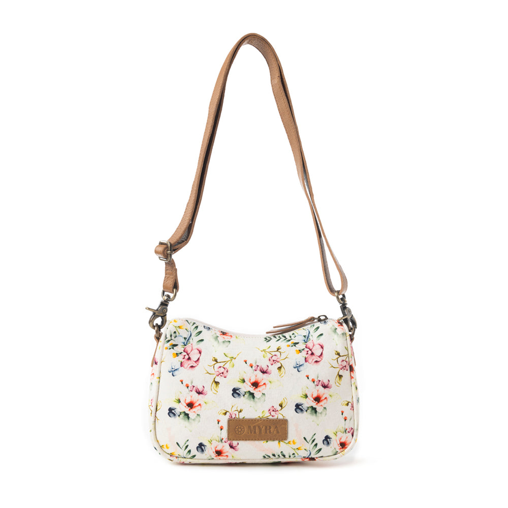 Cottage Rose Crossbody Bag In Off White