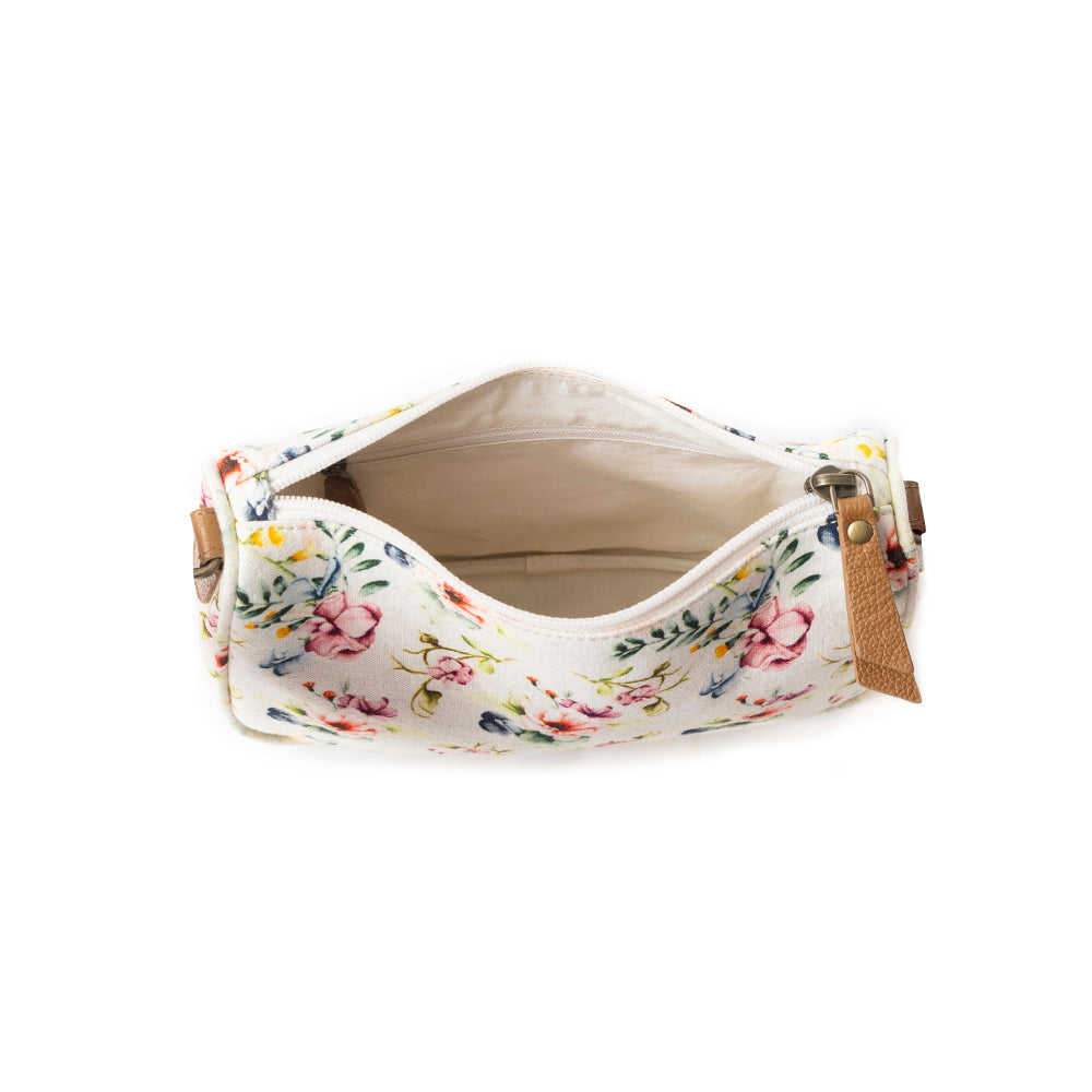 Cottage Rose Crossbody Bag In Off White