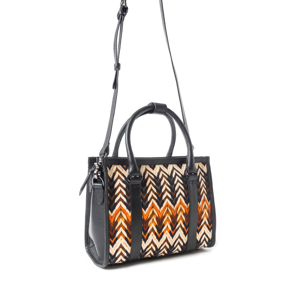 Nuevas Vistas Crossbody Bag In Black And Orange