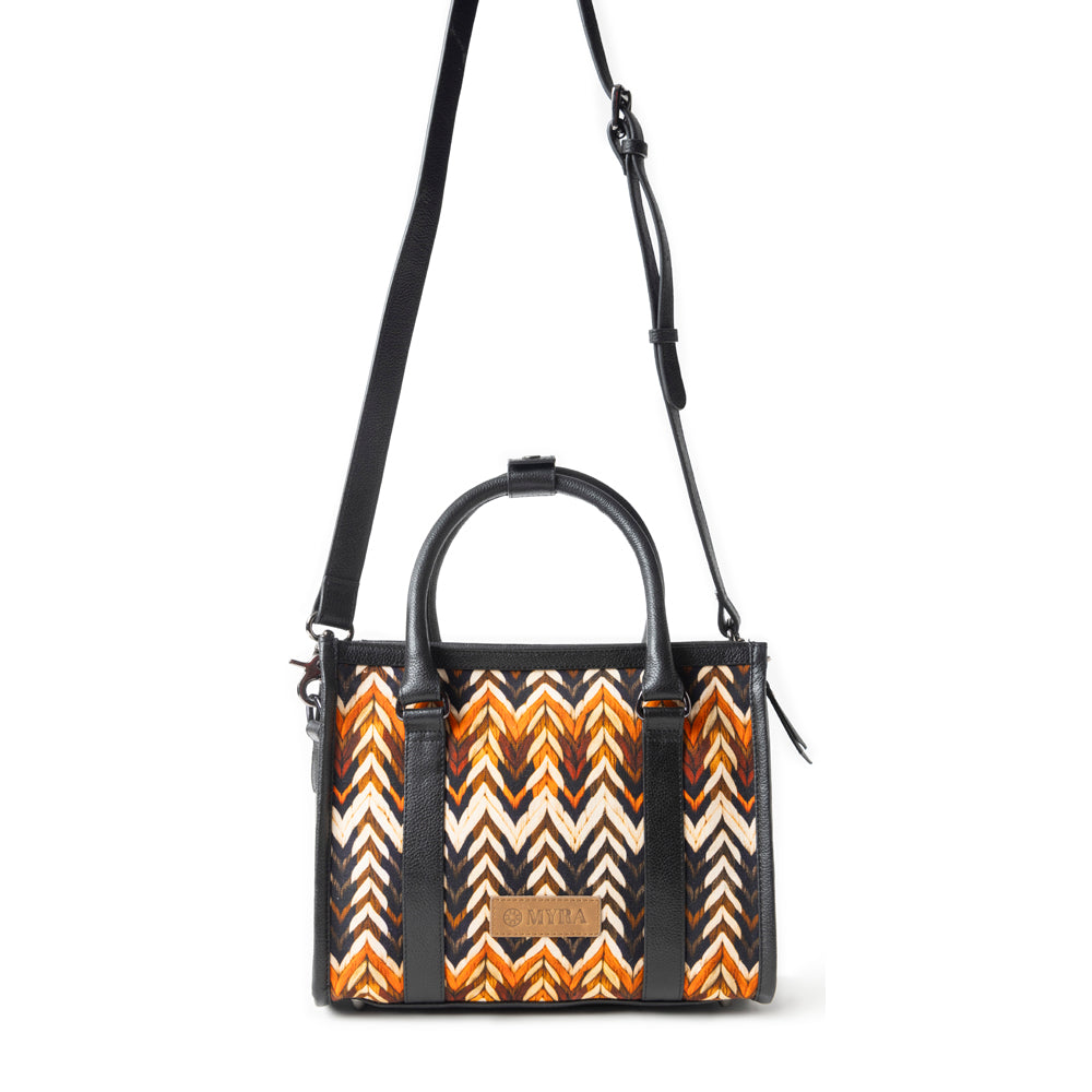 Nuevas Vistas Crossbody Bag In Black And Orange