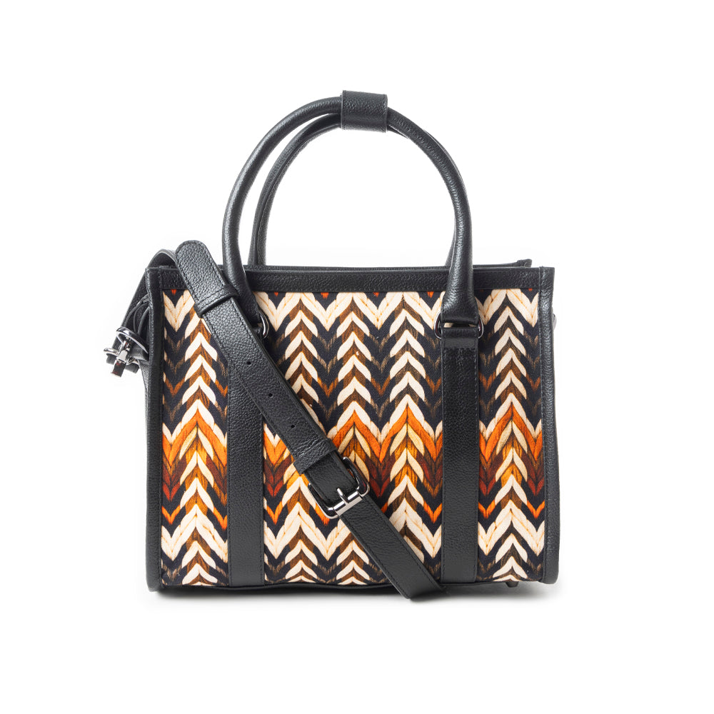 Nuevas Vistas Crossbody Bag In Black And Orange