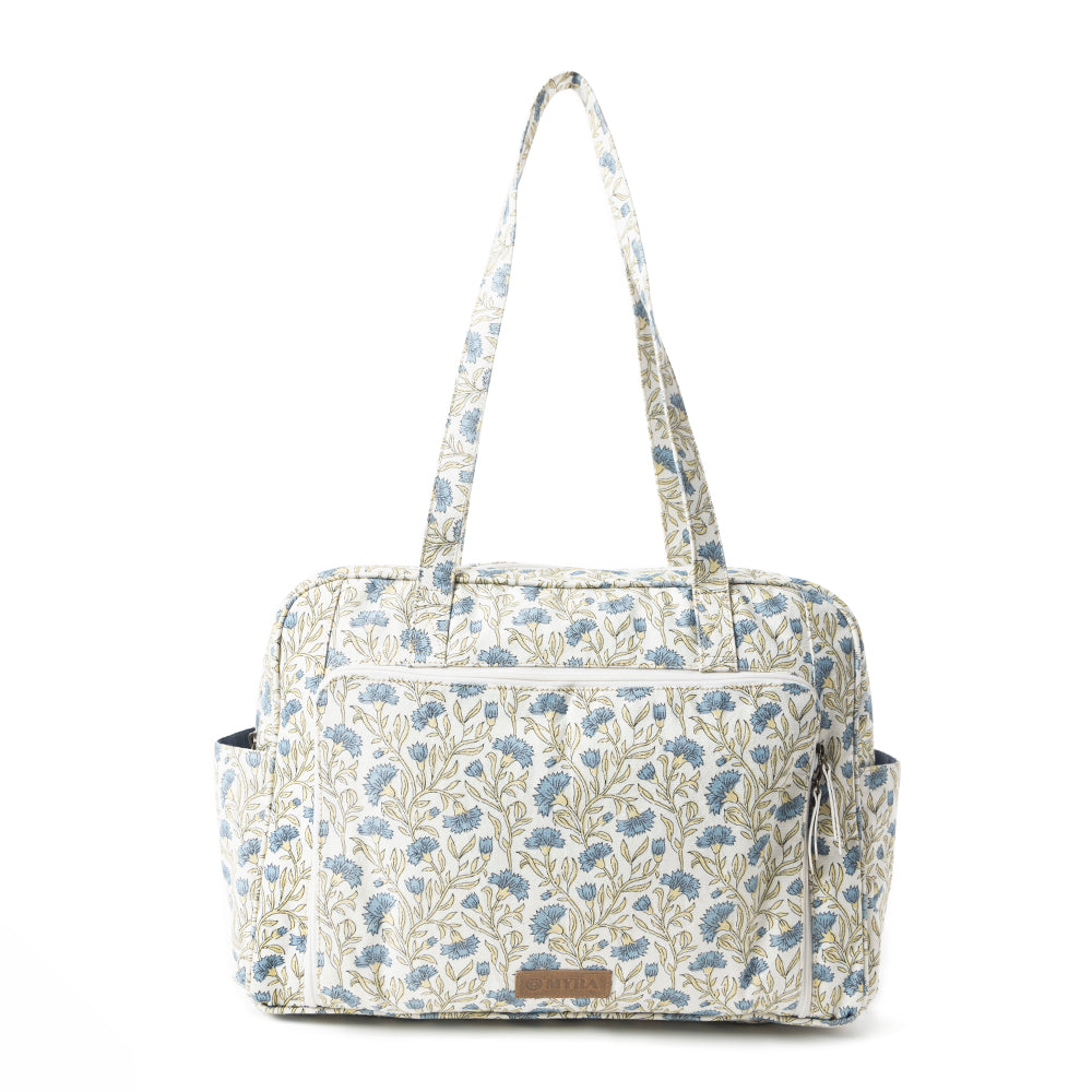 Royal Damask Diaper Bag Off White