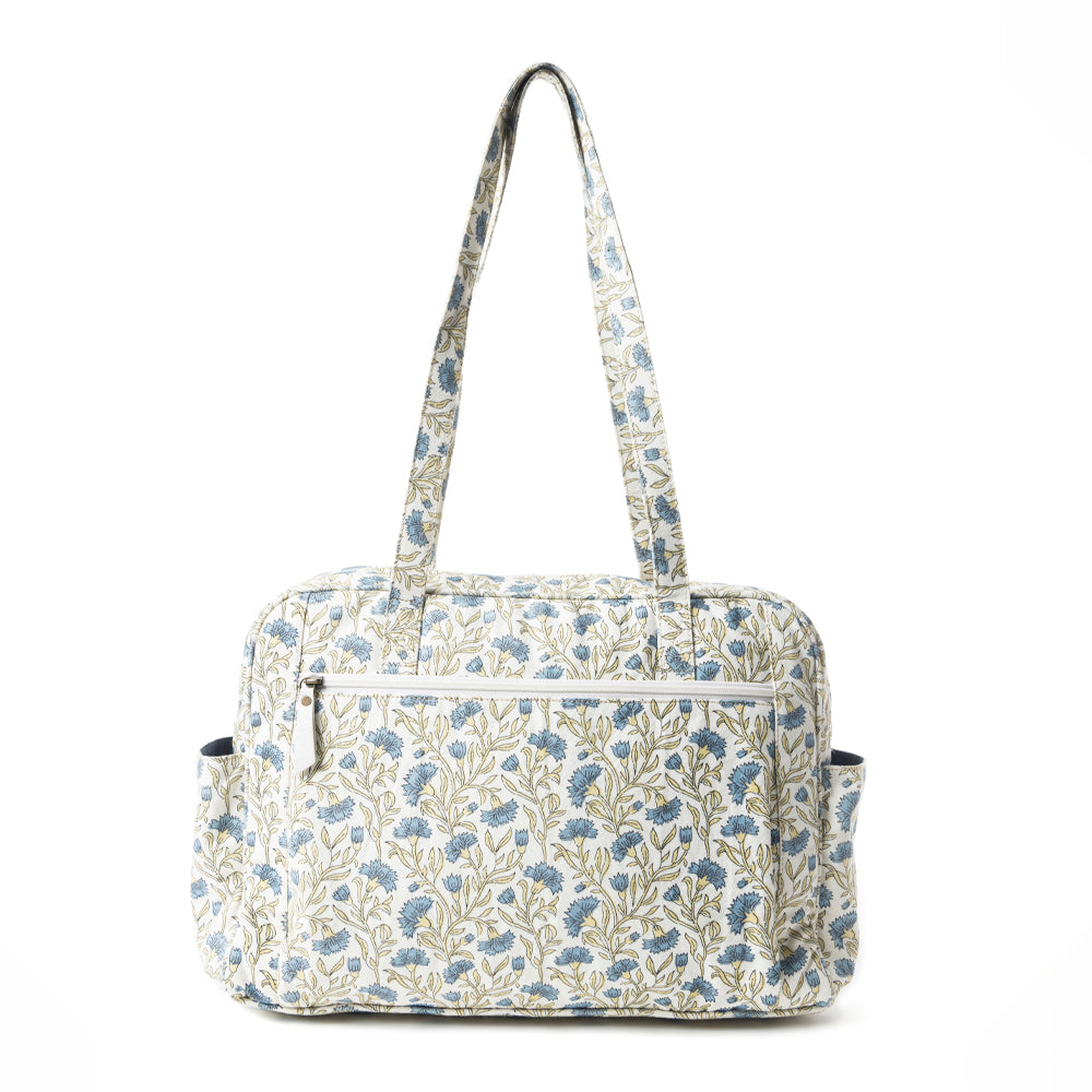 Royal Damask Diaper Bag Off White