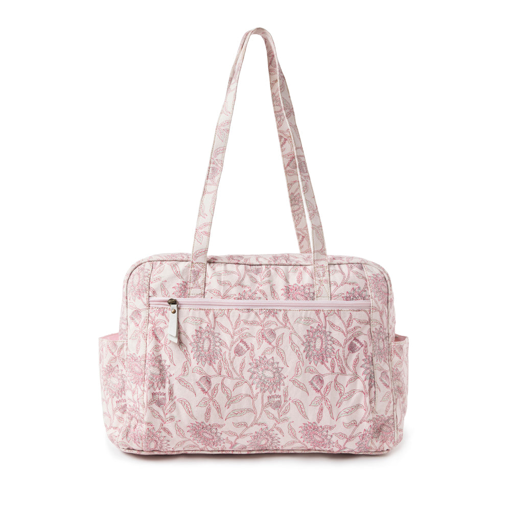 Royal Damask Diaper Bag In Pink