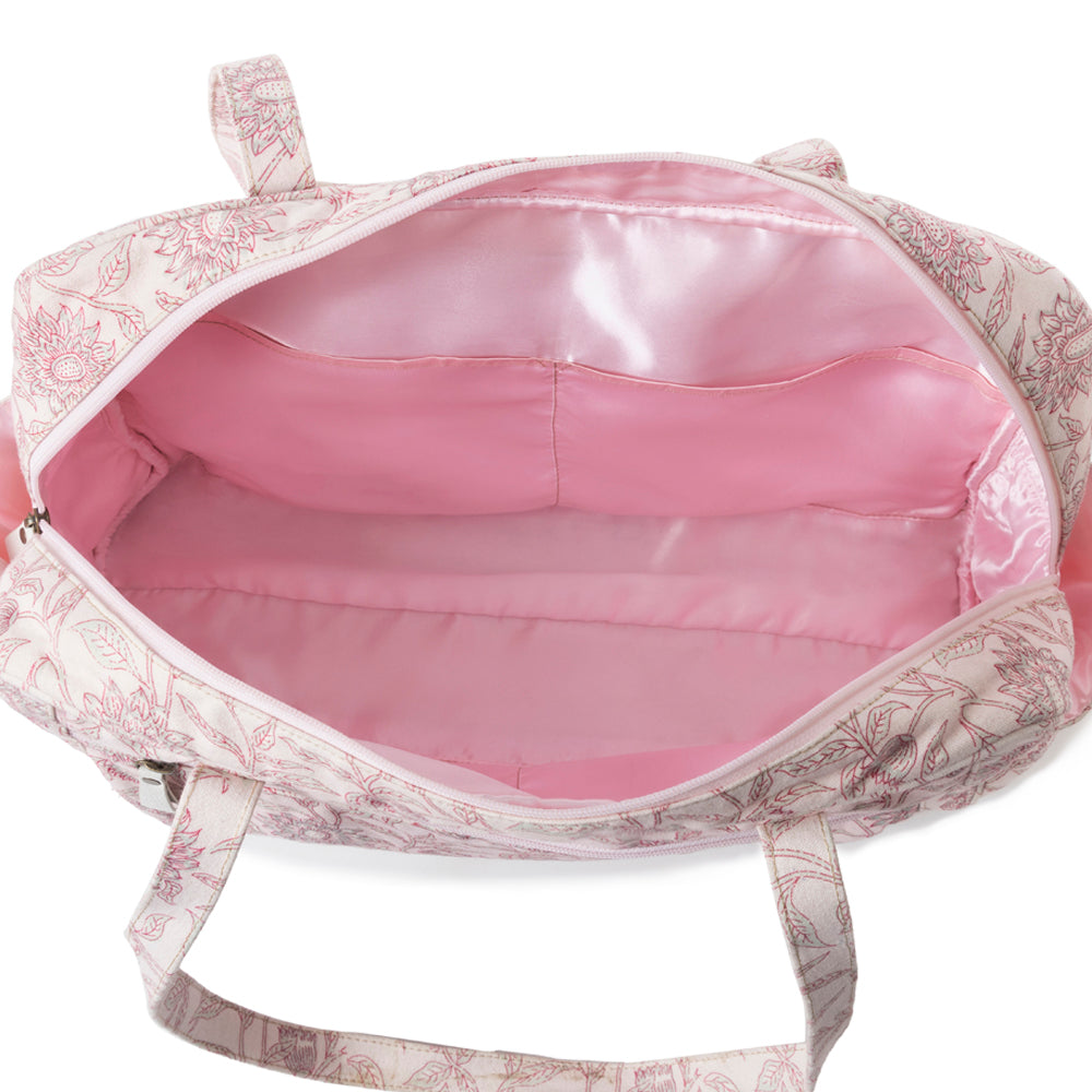 Royal Damask Diaper Bag In Pink